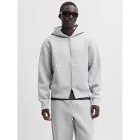Jack & Jones Kapuzensweatjacke "JCOLEGACY SWEAT SCUBA ZIP HOOD NOOS" Materialmix, loose fit