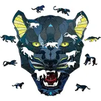 NICE-IDEA 2D Puzzle Panther aus Holz