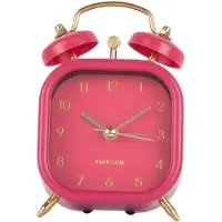 Karlsson Klassischer Wecker Metallic Glam square Dark pink