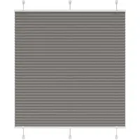 vidaXL Plissee Anthrazit 115x100 cm Stoffbreite 114,4 cm Polyester
