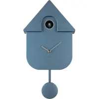 Karlsson - Kuckucksuhr Modern Cuckoo Metallic - Blau - 21.5x8.5x41cm