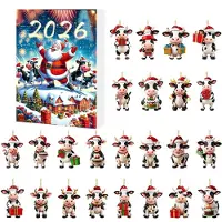 Merkloos 2D-Acryl-Weihnachtsadventskalender-Dekoration