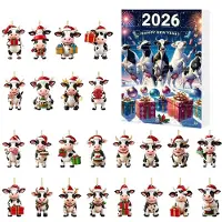 Merkloos Adventskalender für Weihnachten mit Acryl-Ornamenten