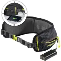 Hama coocazoo Hüftgurt „TecCheck Black“, schwarz, integrierter Power Pack, USB-Ladeport, 4000 mAh, inklusive Micro-USB-Ladekabel, ergonomischer Sitz, ab der 5. Klasse