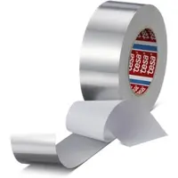 TESA 60652 Alu Klebeband mit Liner, 50 m x 50 mm, silber-matt | 1 Rolle