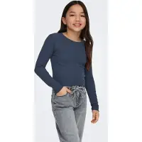 Kids Only Langarmshirt "KOGNELLA L/S O-NECK TOP JRS NOOS" Materialmix