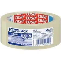 TESA tesapack Strong Kartonverschlussband transparent, 66 m x 50 mm