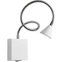 Lucide Wandleuchte mit integrierter LED und flexiblem Lesearm Weiß 50 cm
