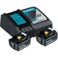 Makita 197570-9, Batterie- & Ladegerät-Set, Lithium-Ion (Li-Ion), 5 Ah, 18 V, , Schwarz, Blau