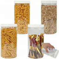 Diamond White elegance Kunststoffbehälter 1,5L Pasta 4 Stück