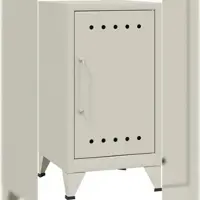Bisley Fern Mini Ablageschrank aus Metall | Beistellschrank im Retro-Instustrial Design in verkehrsweiß