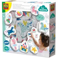 SES Creative Tiny Talents 13079 Badespielzeug Märchenfiguren - Buntes Wasserspielzeug für Kinder, Bad-Aufkleber, Junge/Mädchen, 1 Jahr(e), Karton, Mehrfarbig