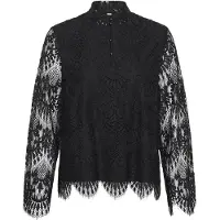 Culture Langarmbluse "Damen Bluse langarm CUteuta", Damen, Gr. L, schwarz, Obermaterial: 70% Nylon NY. 30% Baumwolle CO., Blusen Langarmbluse