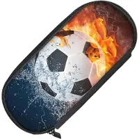 Merkloos Federmäppchen Fußball, große Kapazität, robustes sportliches Design, für Kinder