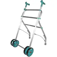 Merkloos Rollator mit 2 Rädern, leichtes Aluminium, klappbar, verstellbare Handgriffe, für Senioren, blau