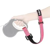 Merkloos Hundeleine mit verstellbarem Handgelenkriemen, Sicherheitsverschluss, für Spaziergänge, Rollator, Kinderwagen