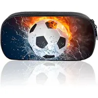 Merkloos Pennenetui Fußball 3D, große Kapazität, für Kinder und Schüler, Federmäppchen für die Schule