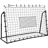 Merkloos Fußball Rebounder Netz, verstellbar, 180x120 cm, mit Metallrahmen, für Training und Ballkontrolle