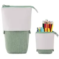 Merkloos Federmäppchen mit Reißverschluss, Pop-up Stifthalter, 2-in-1, für Schule, 1 Stück