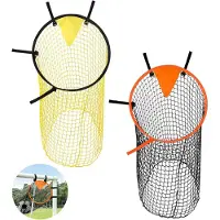 Merkloos Fußballtor mit Netz, 45 x 60 cm, verstellbare Bänder, für Kinder, Training im Garten