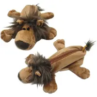 Merkloos Federmäppchen Plüsch Löwe 3D, Reißverschluss, ca. 20 cm, für Schule und Büro