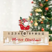 Merkloos Adventskalender Holz, 24 Tage, Retro Stil, für Zuhause und Büro