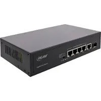 InLine PoE+ Gigabit Netzwerk Switch 5 Port (4x PoE+), 1xSFP, 1Gb/s, Desktop, Unmanaged, Gigabit Ethernet (10/100/1000), Power over Ethernet (PoE)