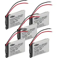 VHBW 5x Akku kompatibel mit Jabra Pro 923, 920, 935, 930, 900 Wireless Headset Kopfhörer (250 mAh, 3,7 V, Li-Polymer)