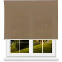 Wellhome - Lichtdurchlässiges Polyester-Rollo 90 x 175 cm (Breite x Höhe) Braun