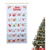 Merkloos Adventskalender aus Stoff, 24 Stoffbeutel, wiederverwendbar, zum Befüllen, Weihnachtskalender