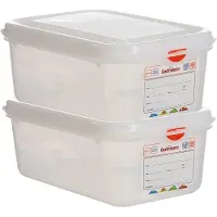 Denox Gastronorm 1/4 H100 Mm Aufbewahrungsbox 2.8l 2 Einheiten