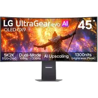 LG 45GX950B-B, 114,3 cm (45"), 5120 x 2160 Pixel, 5K Ultra HD, OLED, 0,03 ms, Schwarz
