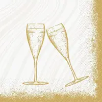 Duniwell Servietten 33 3-lagig 1/4 Sparkly Cheers white 5000 St Tücher