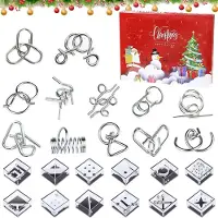 Merkloos Puzzle Spiel für Erwachsene, 24 Teile, Adventskalender 2025, Weihnachtsrätsel für die Vorweihnachtszeit