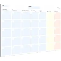 Merkloos Monatsplaner A4, perpetuelle Kalender, 25 Blatt, für die Organisation