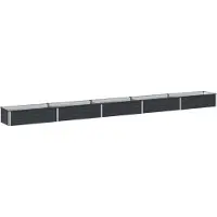Syfax Hochbeet im Garten Anthrazit 400 x 40 x 24 cm
