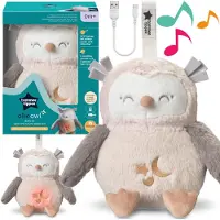 Sarcia.eu Tommee Tippee Eule OLLIE Plüsch-Schlafhilfe, CrySensor, Nachtlicht, 0m+
