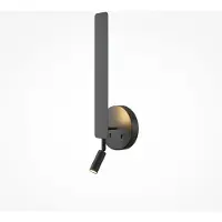 Maytoni Kinkiet LED-Leiste mit Reflektor, Modell COMBO, schwarz-weiß, 11W, dimmbar (warmweiß / kaltweiß / neutralweiß), 935lm, Aluminium, Abmessungen: 51,6 x 9,6 x 15 cm, IP20, Marke: