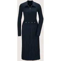 MADELEINE Strickkleid "Kleid Strickkleid mit Plissee & Taillenband" Ohne Tasche