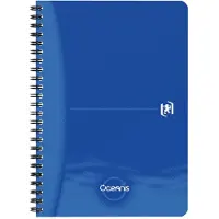 Oxford Office Spiralbuch Oceanis, DIN A5, PP, kariert 90 Blatt, Doppelspirale grau, Scribzee kompatibel