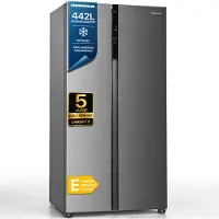 Heinner HSBS-H442NFXE++, Freistehend, Amerikanische Tür, Edelstahl, 2 Tür(en), Berührung, LED