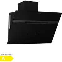 Klarstein Dunstabzugshaube Alina - 60-cm-Wandhaube, 600 m³/h Luftstrom, , LED-Beleuchtung in 9 Farben, Touch-Bedienfeld, Umluftbetrieb, Schwarz