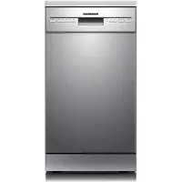 Heinner HDW-FSM45510XE++ Geschirrspüler 10 Maßgedecke, 5 Programme, AquaStop, 45 cm, Edelstahl