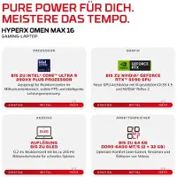HP DP0L5EA, Intel Core Ultra 7, 40,6 cm (16"), 2560 x 1600 Pixel, 32 GB, FreeDOS, Schwarz