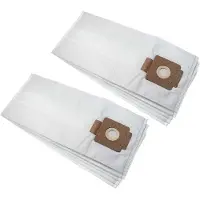 VHBW 10x Staubbeutel kompatibel mit Kärcher T15/1+ESB28 Prof., T 15/1, T 15/1 + ESB 34, T 15/1+ ESB 28 Staubsauger - 25cm x 24cm Weiß