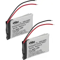 VHBW 2x Akku Ersatz für AHB5-2229PS für Wireless Headset Kopfhörer (250 mAh, 3,7 V, Li-Polymer)