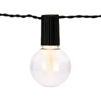 Wellhome - 10er-Set warmweiße Solar-Partylichter mit klaren LED-Panels – Solarpanel und wiederaufladbare Batterie im Lieferumfang enthalten