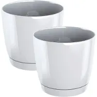 Wellhome Coubi Round P Blumentopf 18x18x16.5cm 2 Einheiten