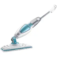 Black & Decker FSM16CD, Dampfmopp, Blau, Weiß, 6 m, 1600 W, Teppich, Glas, Harter Boden, Schritt