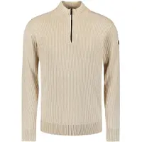 No-excess Halfzip Pullover Rib Cremeweiß - L